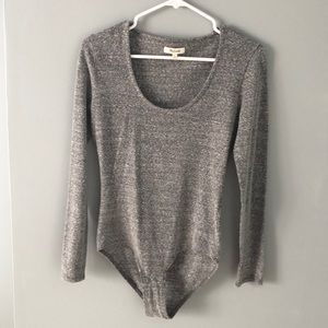 Madewell Grey long sleeve Bodysuit
